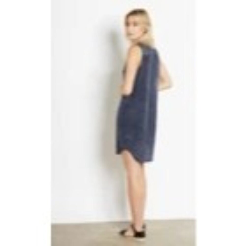 Equipment Sleeveless Adalyn Silk Dress, Peacoat (Navy Blue) Size M Medium $268 - Picture 3 of 11